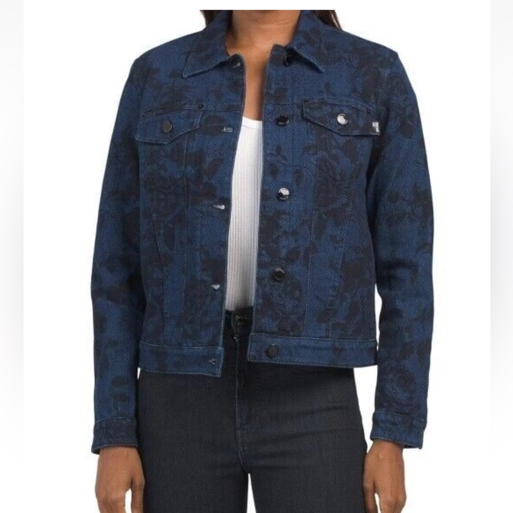 Moschino Dark Blue Patterned Jean Jacket